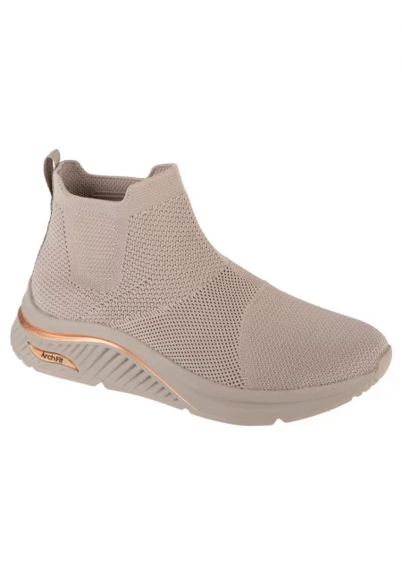 Дамски спортни обувки -  Arch Fit S-Miles - Sock Walk 155580-TPE - Бежови - Бежов