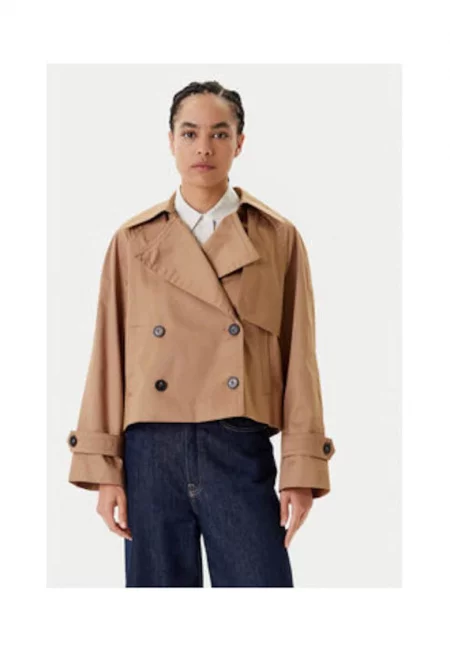 Дамско яке -  памук - кафяво