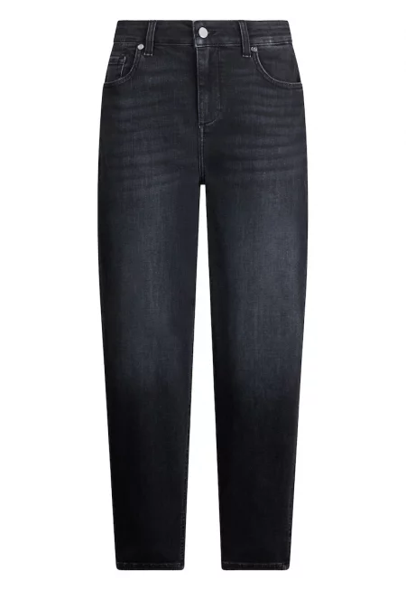 Дънки Mom над глезена - Антрацитно сиво