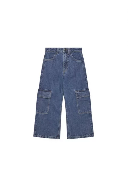 Детски панталон  4DW2CE035 - памук - син