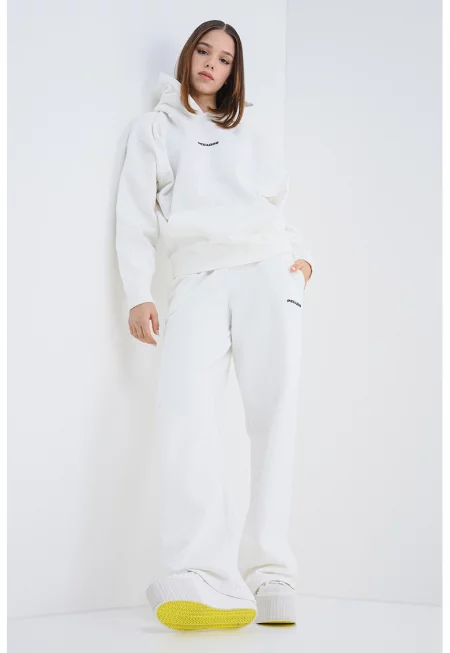 Худи с паднали ръкави - Мръснобял