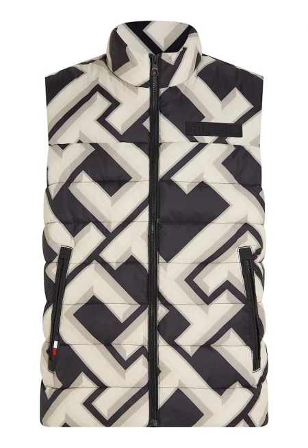 Капитониран елек с принт