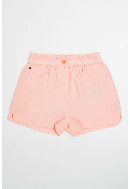 Къс панталон с памук - Светлорозов