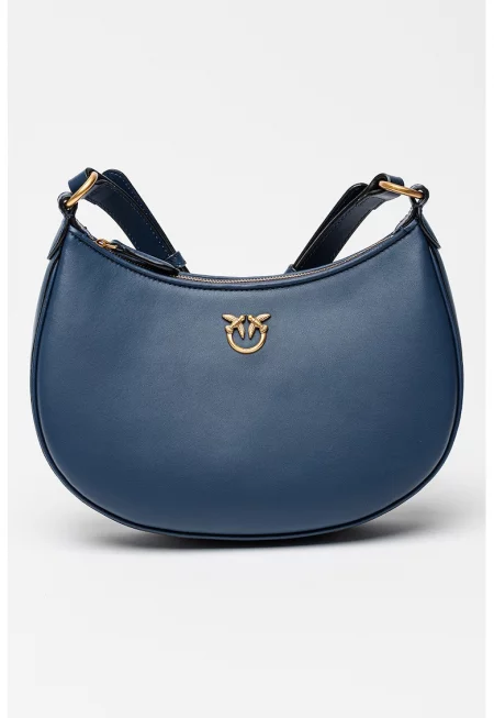 Кожена чанта за рамо Love Mini - Петролно синьо