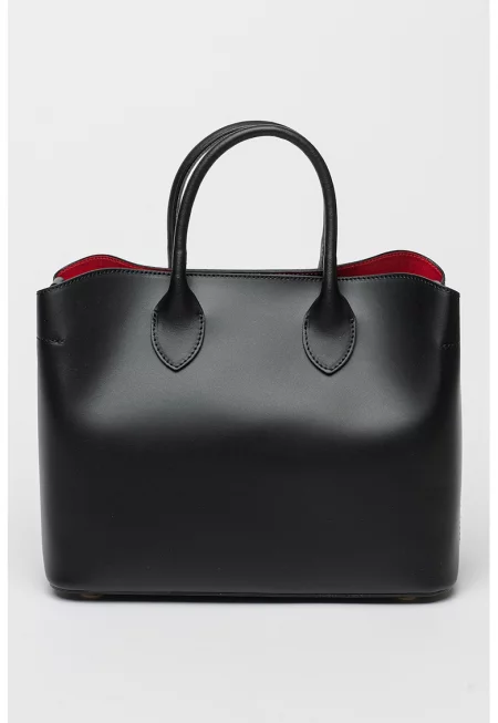 Кожена чанта за рамо с вътрешен несесер