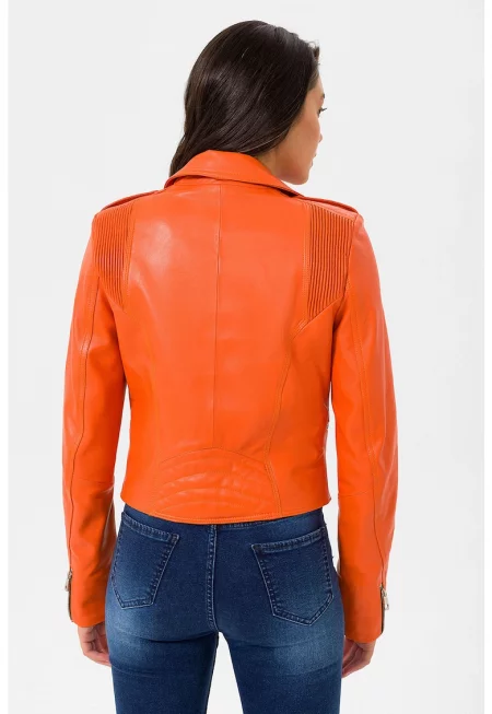 Кожено яке Marta с раздвоен ревер