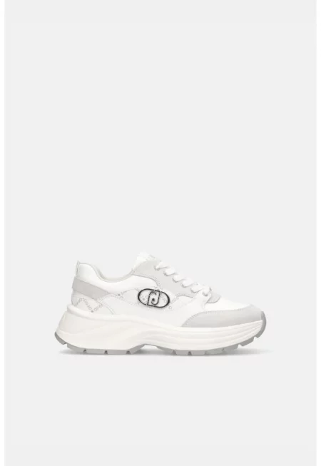 Маратонки с монограм - Бял