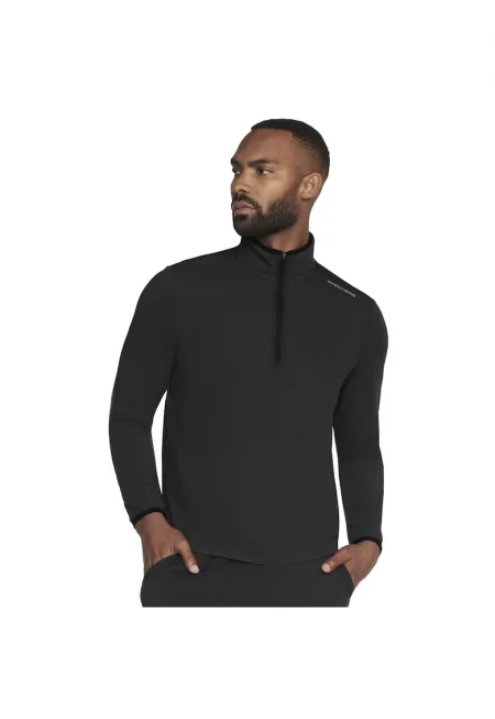 Мъжка качулка -  Skech-Knits Burst 1/4 Zip LT130-BLK - черна - Черен