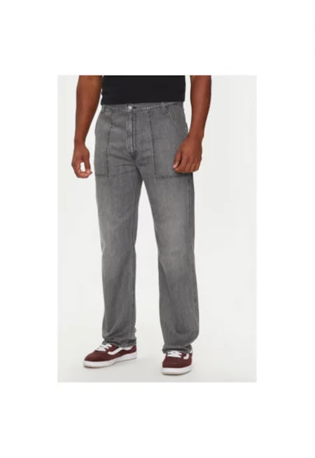 Мъжки дънки -  304229404 - Памук - Сив - Сив