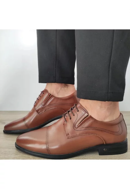 Мъжки елегантни обувки  7065-844 Кафяв - Кафяв - Кафяв