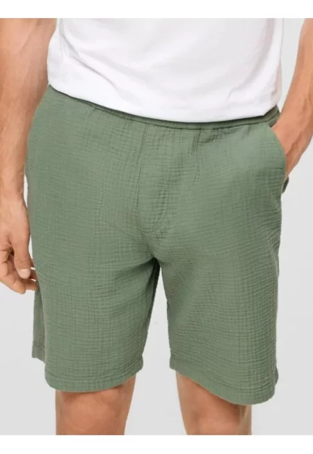Мъжки къси панталони  памук - стандартна кройка - Зелен