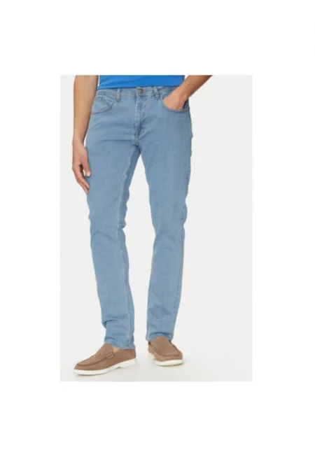 Мъжки панталон  20717854 - памук/еластан - син - Син