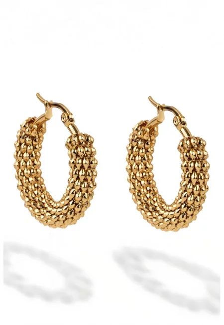 Обеци с 18K злато