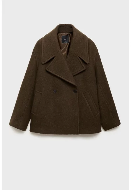 Палто с вълна и копчета