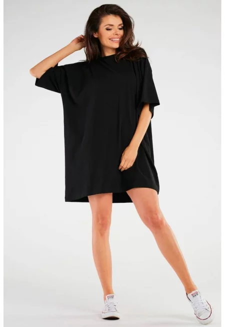 Памучна рокля с къс ръкав - Един размер