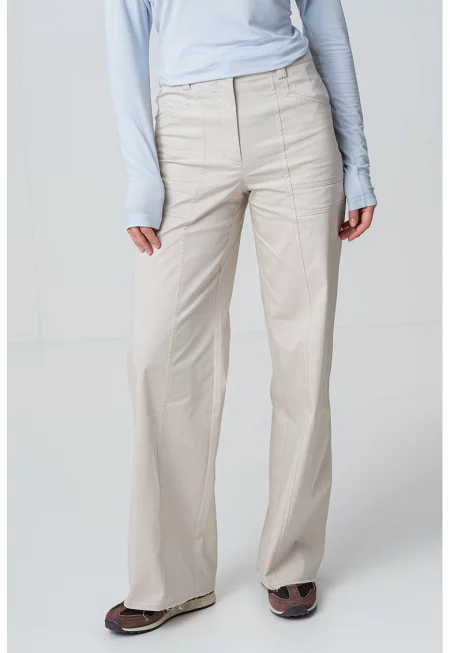 Панталон с висока талия - Праскова