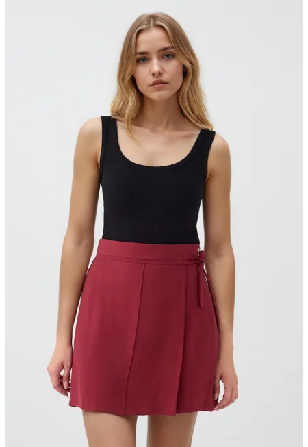 Пола с модал - Тъмночервен