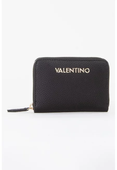 Портфейл Alexia от еко кожа с цип - Черен