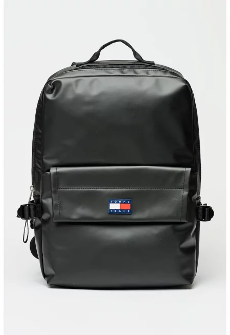 Раница Elevated от еко кожа с лого - Черен