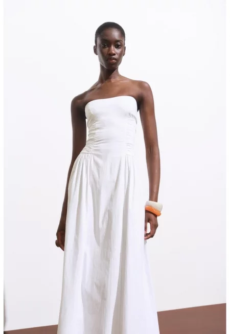 Разроена рокля с памук