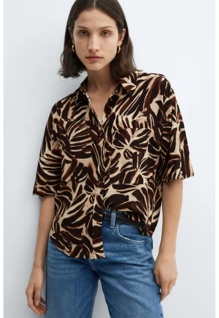 Риза Claudie с фигурален принт