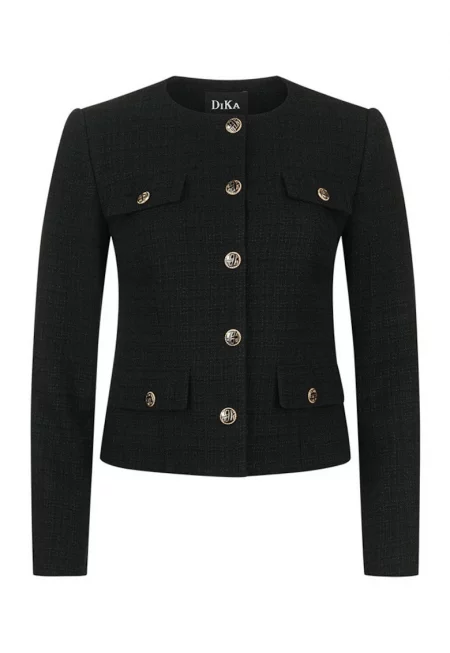 Сако от туид с контрастни копчета