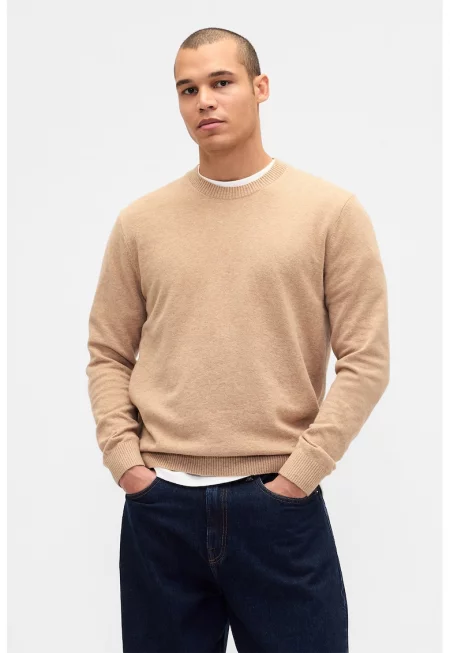 Слим суитшърт CashSoft с овално деколте