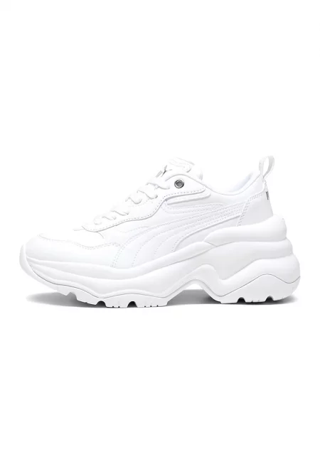 Спортни обувки Cilia с полускосена подметка - Сив/Бял