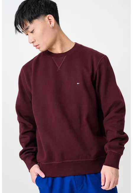 Суитшърт с памук - Тъмновиолетов