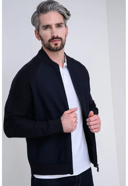 Суитшърт с цип - Тъмносин