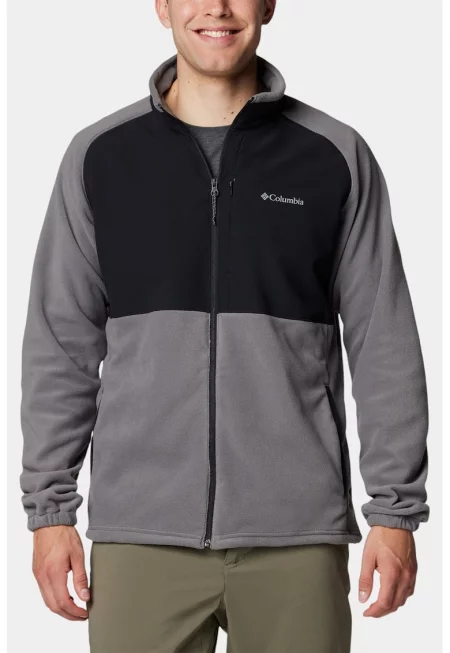 Трекинг суитшърт Sage Peak с цип и поларени детайли - Черен/Tъмносив