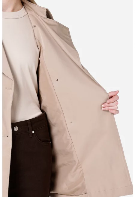 Тренч с двуредно закопчаване