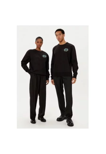 Унисекс блуза - Пълнеж от парчета - 305038722 - Органичен памук - Черен - Черен