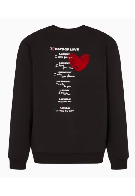 Унисекс блуза  TRAIN 7.CUORE U T-TOP CN COPL ST - Памук - Черен - Черен