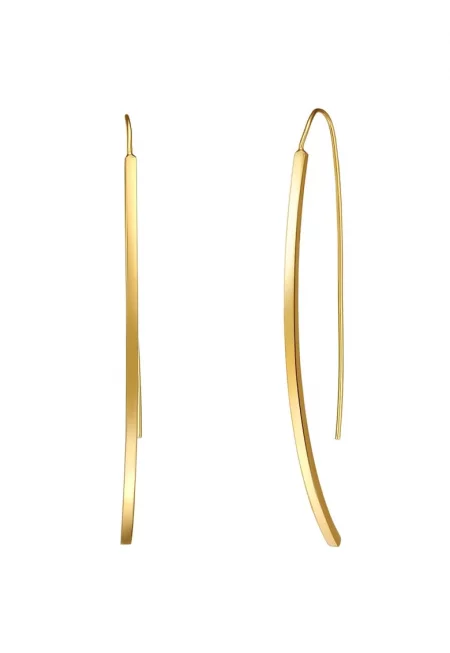 Висящи обеци с покритие от 14K злато - Златист