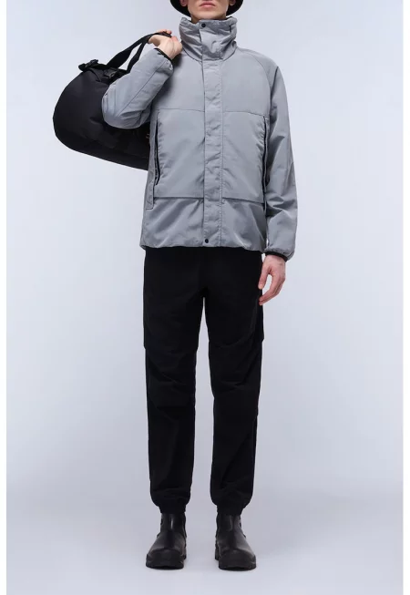 Зимно яке от найлон Bisenzio Nylon - Светло сив