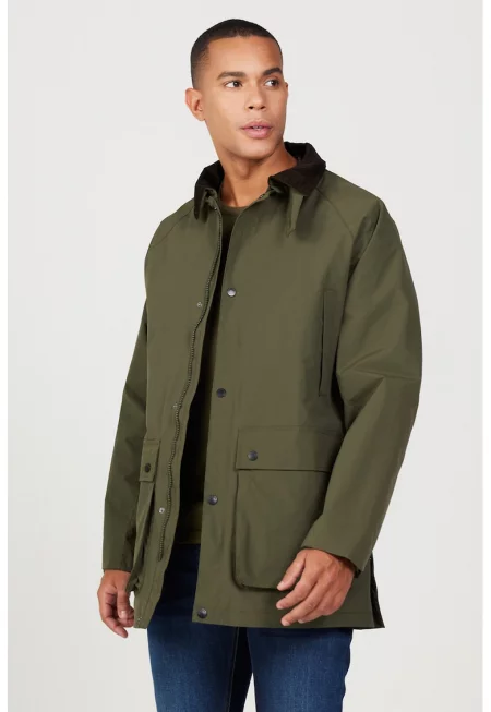 Зимно яке с качулка и джобове - Каки