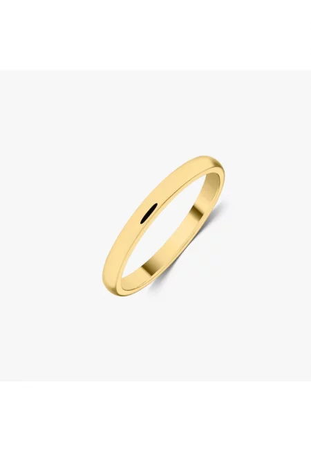 Златна халка -  тънка - заоблена - жълта - 14k