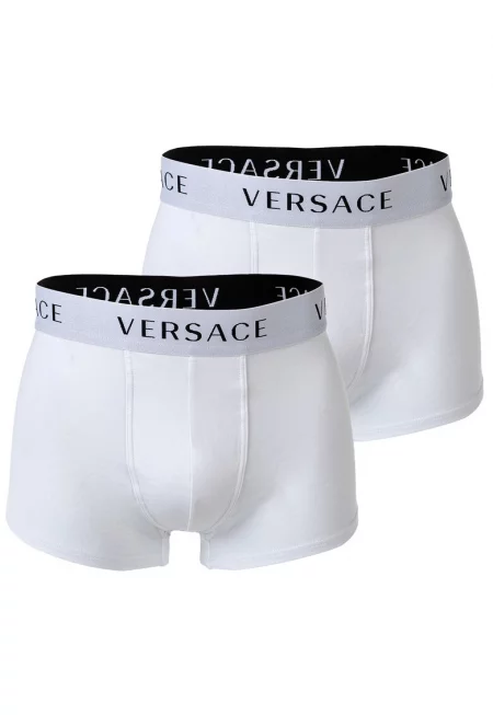 Боксерки с лого - 2 чифта - Бял