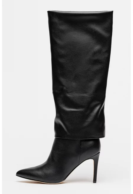 Ботуши от еко кожа - Черен