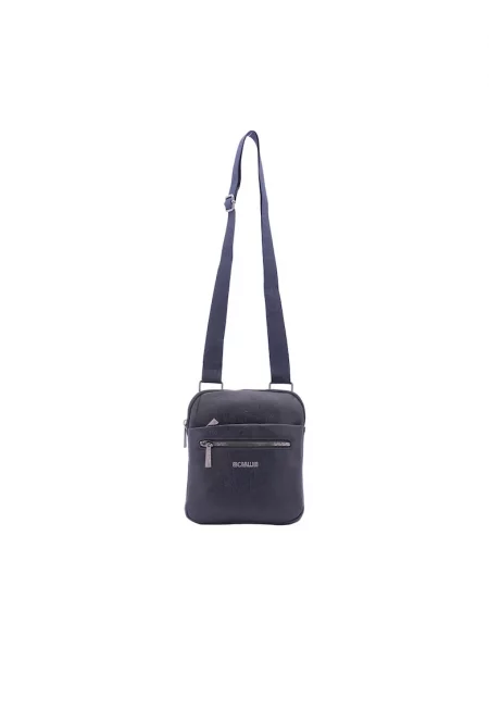 Чанта през рамо от еко кожа с регулираща се презрамка - Син