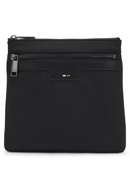 Чанта през рамо с цип - Черен