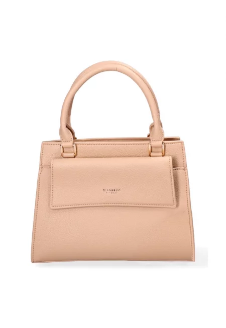 Чанта за рамо от еко кожа - Светлокафяв