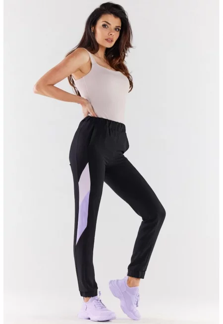 Дълъг панталон свободна кройка A498 - Черен