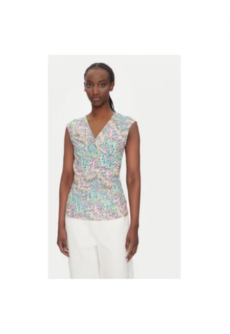 Дамска блуза  251-DPOPPA - Полиестер - Многоцветен - Многоцветен