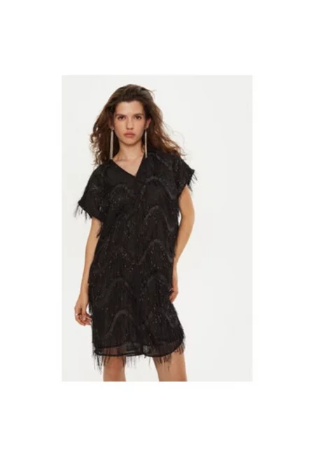 Дамска рокля -  304453687 - Полиестер - Черен - Черен