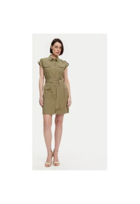 Дамска рокля -  305244857 - Памук - Зелен - Зелен