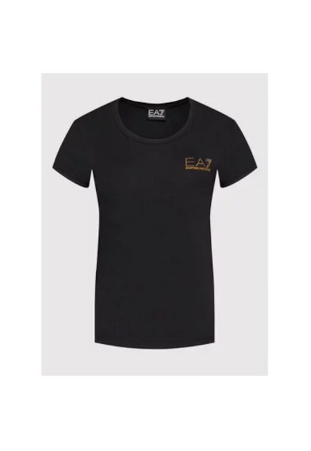 Дамска тениска  Emporio Armani - 8NTT65 TJDQZ - Памук/Модал - 2XL INTL - Черна
