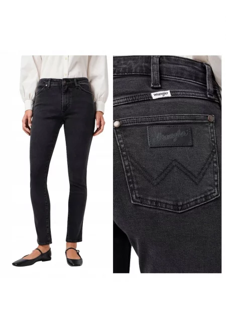 Дамски дънки -  Sienna - Slim Fit - Средна талия - Дълги - С цип - 5 джоба - Памук - Черен - Черен