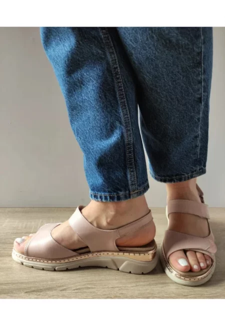 Ежедневни дамски сандали  12501Vt Mostar C5-N Розов нюд - Розово